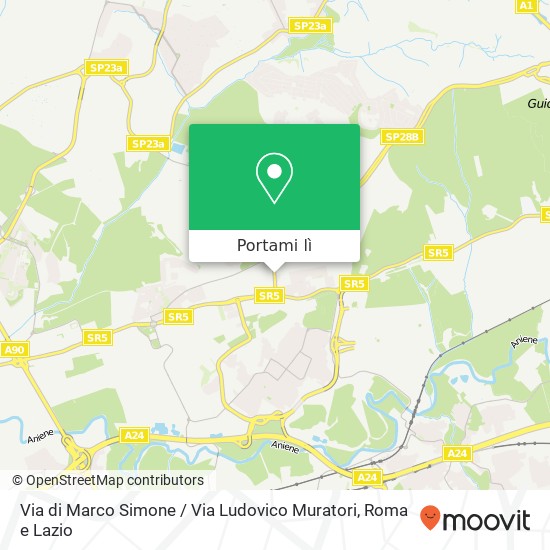 Mappa Via di Marco Simone / Via Ludovico Muratori