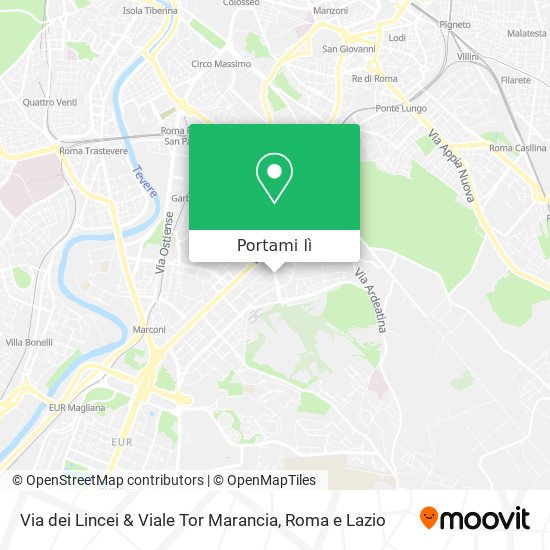 Mappa Via dei Lincei & Viale Tor Marancia