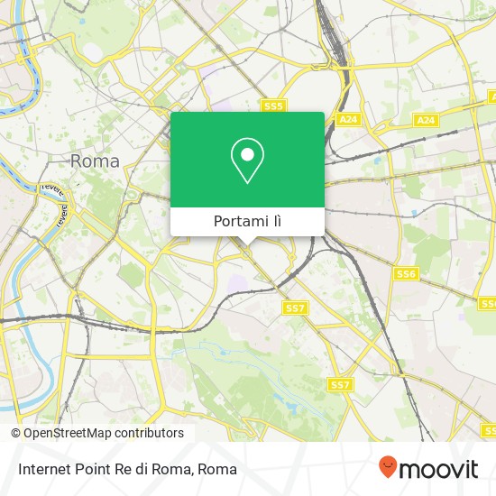 Mappa Internet Point Re di Roma