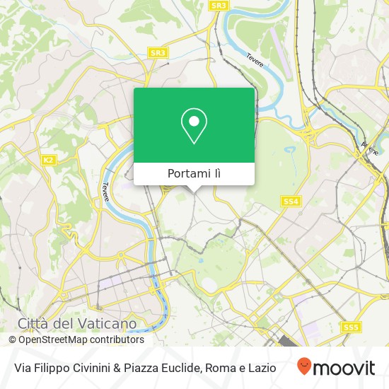 Mappa Via Filippo Civinini & Piazza Euclide