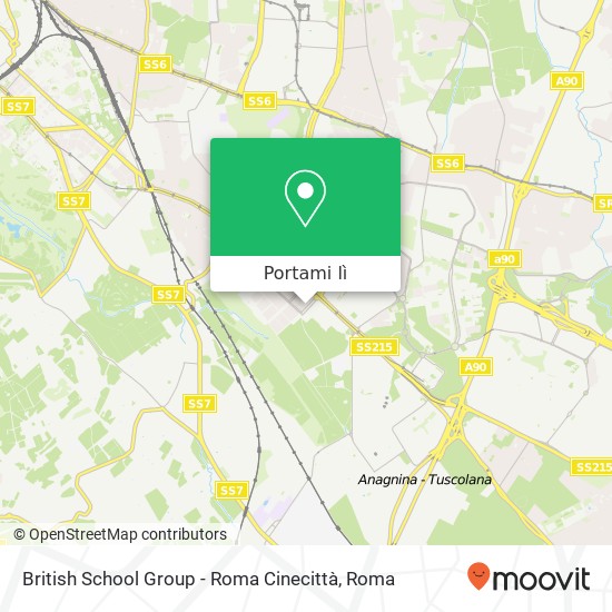 Mappa British School Group - Roma Cinecittà