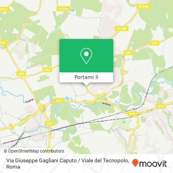 Mappa Via Giuseppe Gagliani Caputo / Viale del Tecnopolo
