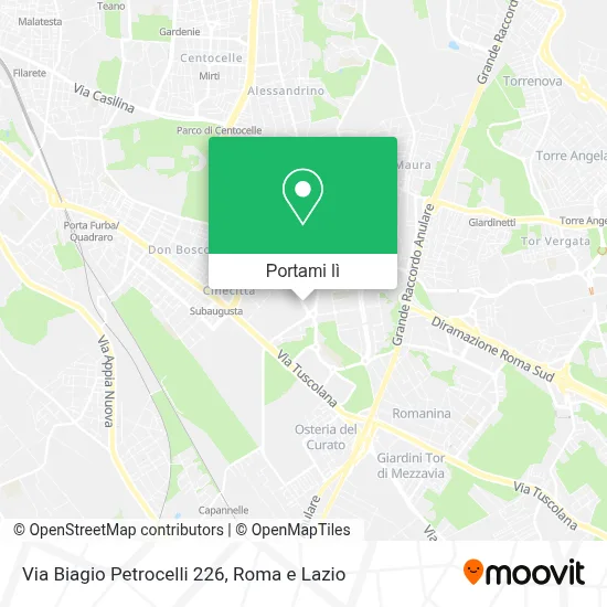 Mappa Via Biagio Petrocelli 226