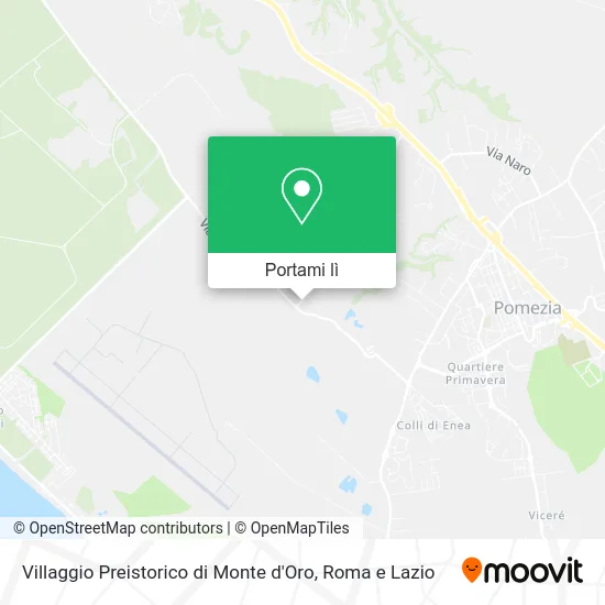 Mappa Villaggio Preistorico di Monte d'Oro