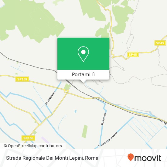 Mappa Strada Regionale Dei Monti Lepini