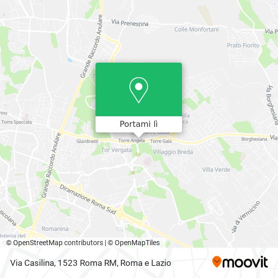 Mappa Via Casilina, 1523 Roma RM