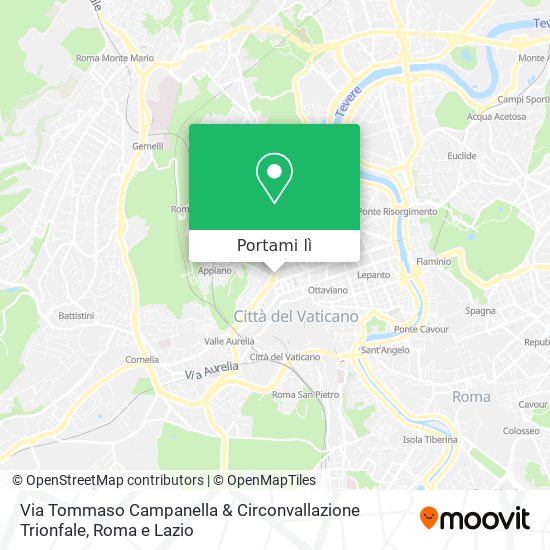 Mappa Via Tommaso Campanella & Circonvallazione Trionfale