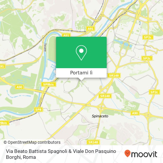 Mappa Via Beato Battista Spagnoli & Viale Don Pasquino Borghi