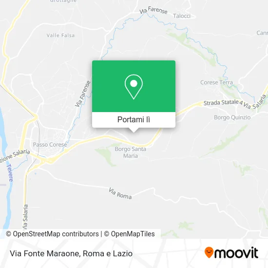 Mappa Via Fonte Maraone