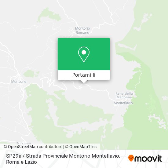 Mappa SP29a / Strada Provinciale Montorio Monteflavio