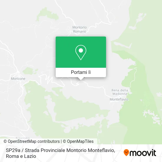 Mappa SP29a / Strada Provinciale Montorio Monteflavio