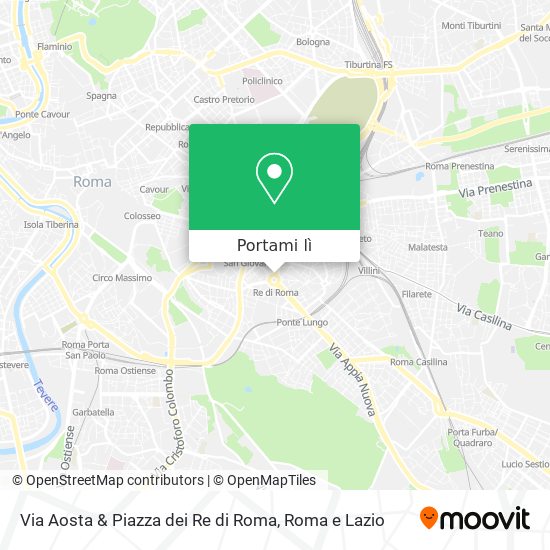Mappa Via Aosta & Piazza dei Re di Roma