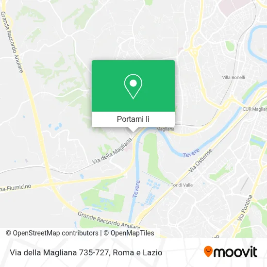 Mappa Via della Magliana 735-727