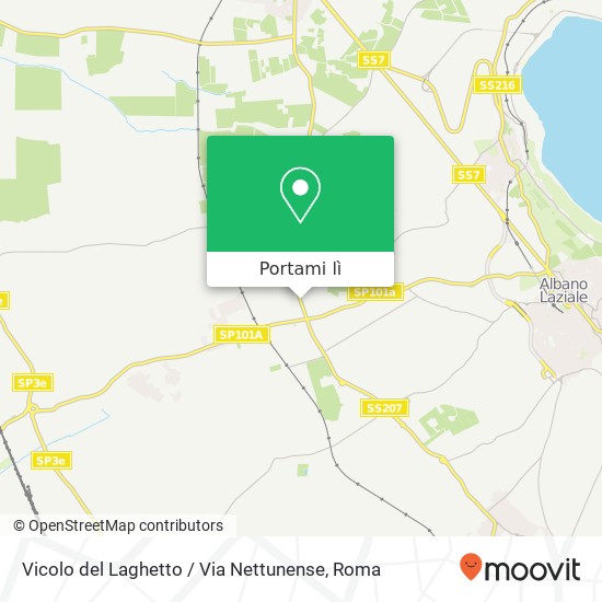Mappa Vicolo del Laghetto / Via Nettunense