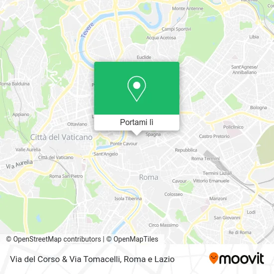 Mappa Via del Corso & Via Tomacelli