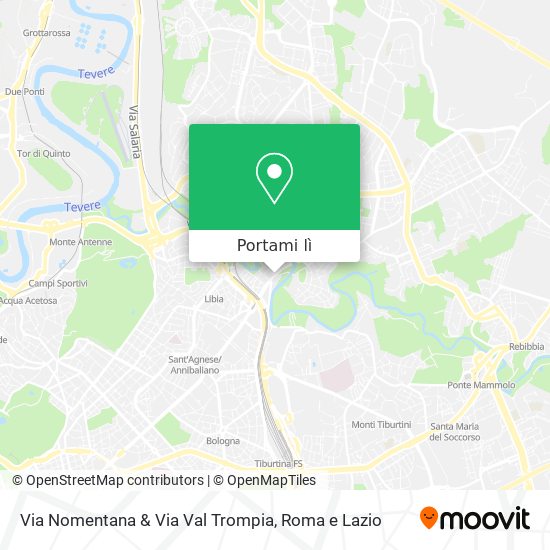 Mappa Via Nomentana & Via Val Trompia