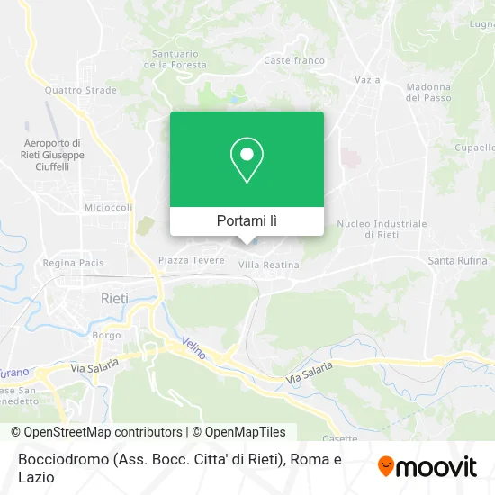 Mappa Bocciodromo (Ass. Bocc. Citta' di Rieti)