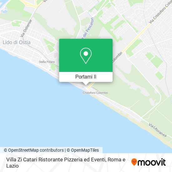 Mappa Villa Zi Catari Ristorante Pizzeria ed Eventi