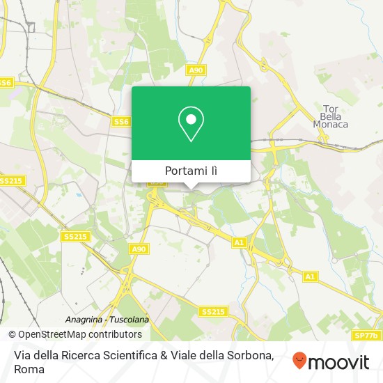 Mappa Via della Ricerca Scientifica & Viale della Sorbona