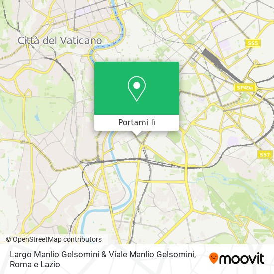 Mappa Largo Manlio Gelsomini & Viale Manlio Gelsomini