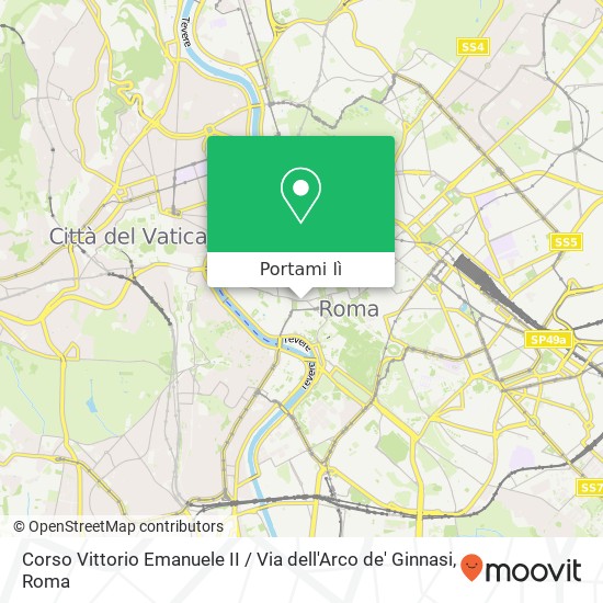Mappa Corso Vittorio Emanuele II / Via dell'Arco de' Ginnasi