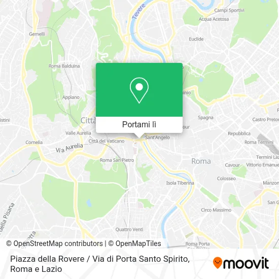 Mappa Piazza della Rovere / Via di Porta Santo Spirito