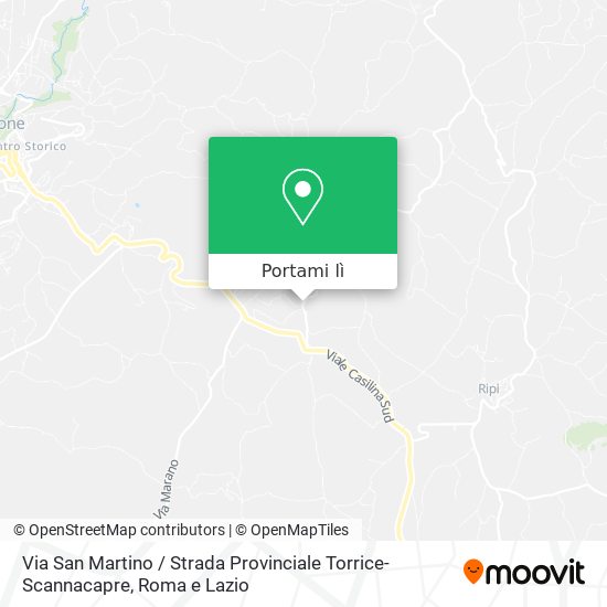 Mappa Via San Martino / Strada Provinciale Torrice-Scannacapre