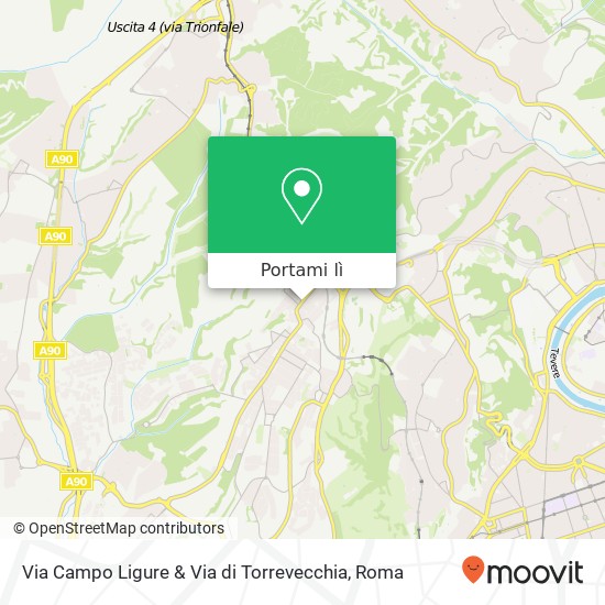 Mappa Via Campo Ligure & Via di Torrevecchia