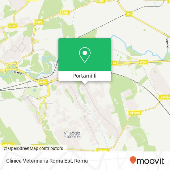 Mappa Clinica Veterinaria Roma Est
