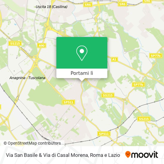 Mappa Via San Basile & Via di Casal Morena
