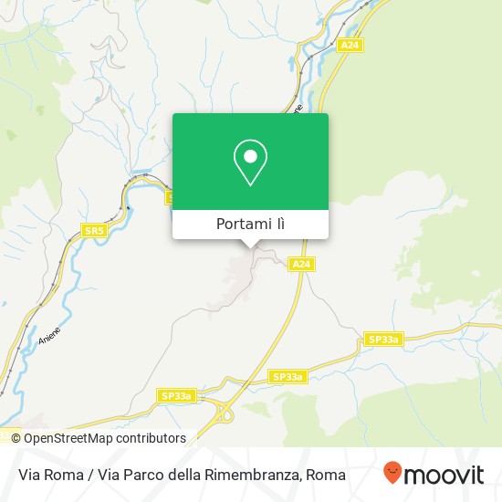 Mappa Via Roma / Via Parco della Rimembranza