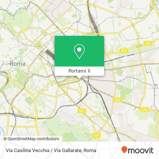 Mappa Via Casilina Vecchia / Via Gallarate