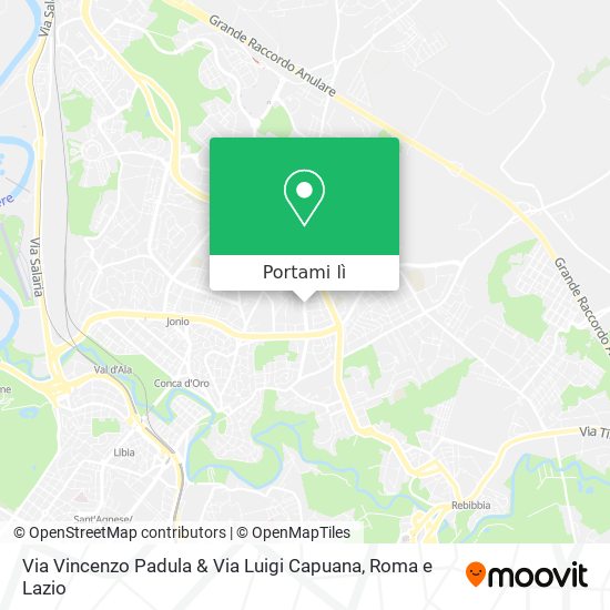 Mappa Via Vincenzo Padula & Via Luigi Capuana