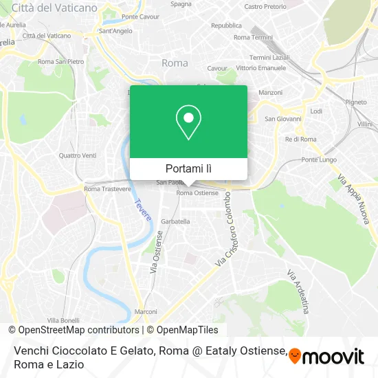 Mappa Venchi Cioccolato E Gelato, Roma @ Eataly Ostiense
