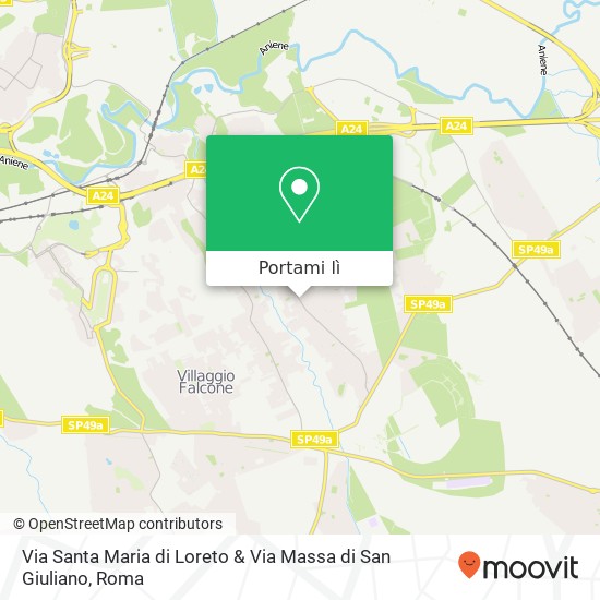 Mappa Via Santa Maria di Loreto & Via Massa di San Giuliano