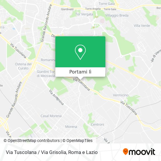 Mappa Via Tuscolana / Via Grisolia