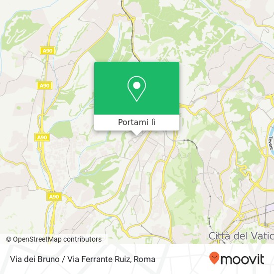 Mappa Via dei Bruno / Via Ferrante Ruiz