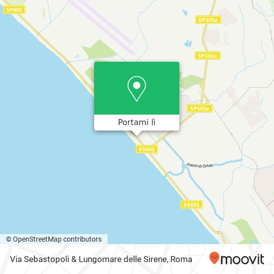 Mappa Via Sebastopoli & Lungomare delle Sirene