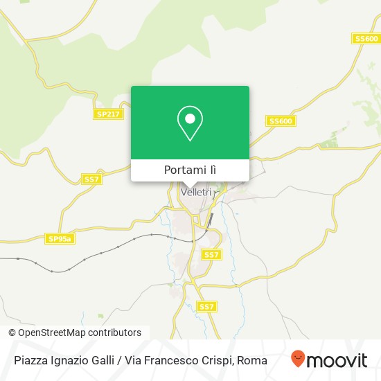 Mappa Piazza Ignazio Galli / Via Francesco Crispi