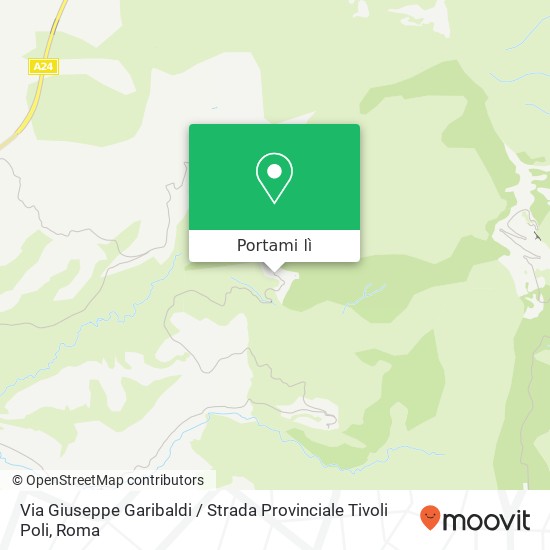 Mappa Via Giuseppe Garibaldi / Strada Provinciale Tivoli Poli