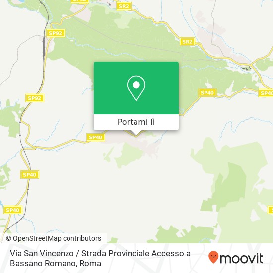 Mappa Via San Vincenzo / Strada Provinciale Accesso a Bassano Romano