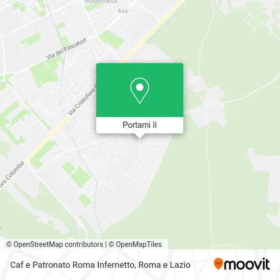 Mappa Caf e Patronato Roma Infernetto