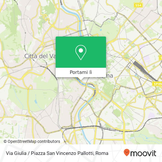 Mappa Via Giulia / Piazza San Vincenzo Pallotti