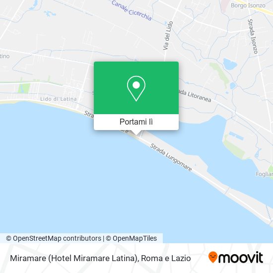 Mappa Miramare (Hotel Miramare Latina)