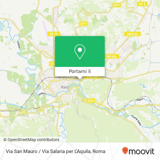 Mappa Via San Mauro / Via Salaria per L'Aquila