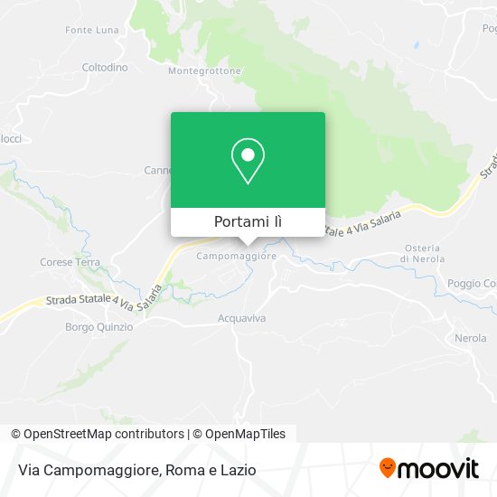 Mappa Via Campomaggiore