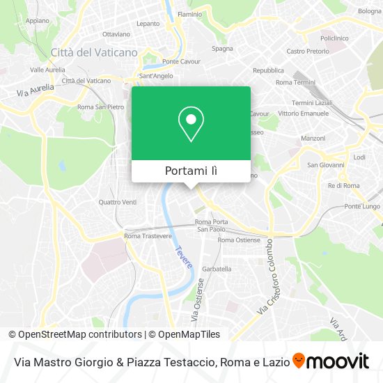 Mappa Via Mastro Giorgio & Piazza Testaccio