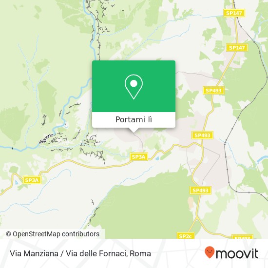 Mappa Via Manziana / Via delle Fornaci