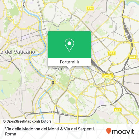 Mappa Via della Madonna dei Monti & Via dei Serpenti