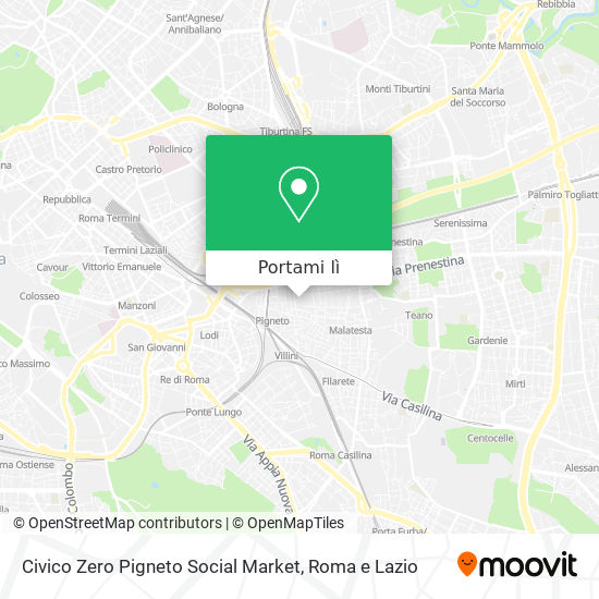 Mappa Civico Zero Pigneto Social Market